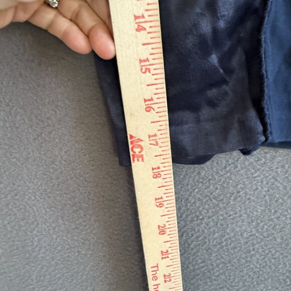 Orna Farho France Satin Paneled Pencil Skirt Women's Blue Flat Front Back Zipper - Picture 4 of 7